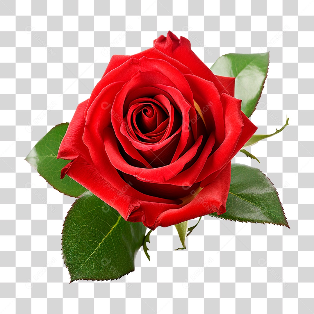 Rosa Vermelha PNG Transparente