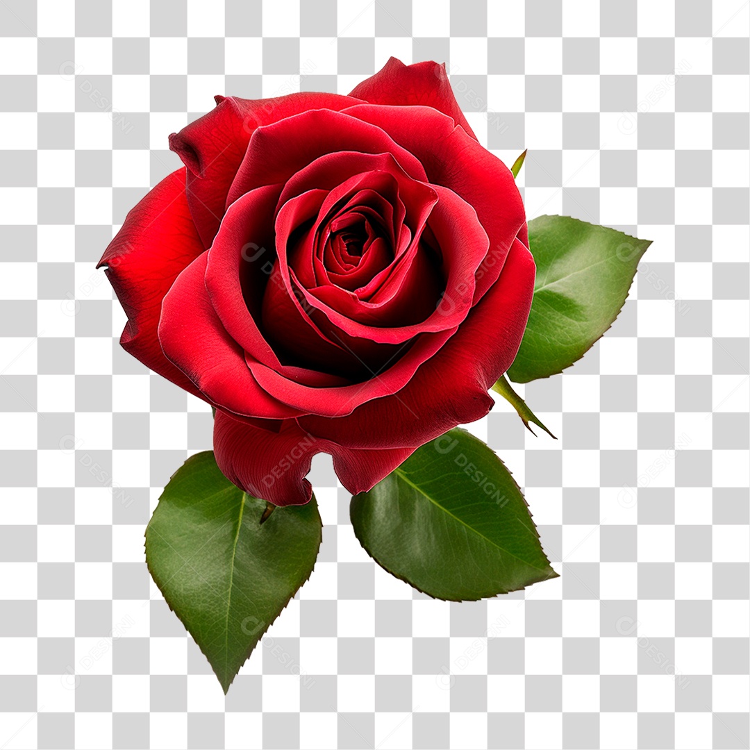 Rosa Vermelha PNG Transparente