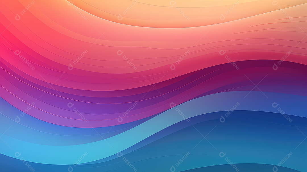 Fundo colorido abstrato com linhas suaves e onduladas