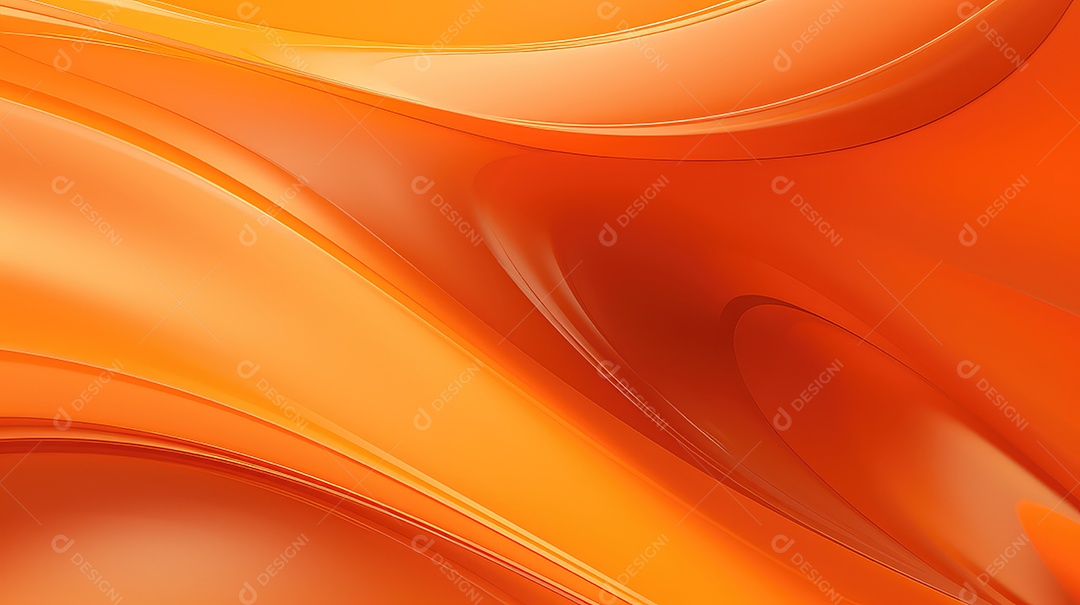 Fundo laranja ondulado abstrato com linhas suaves