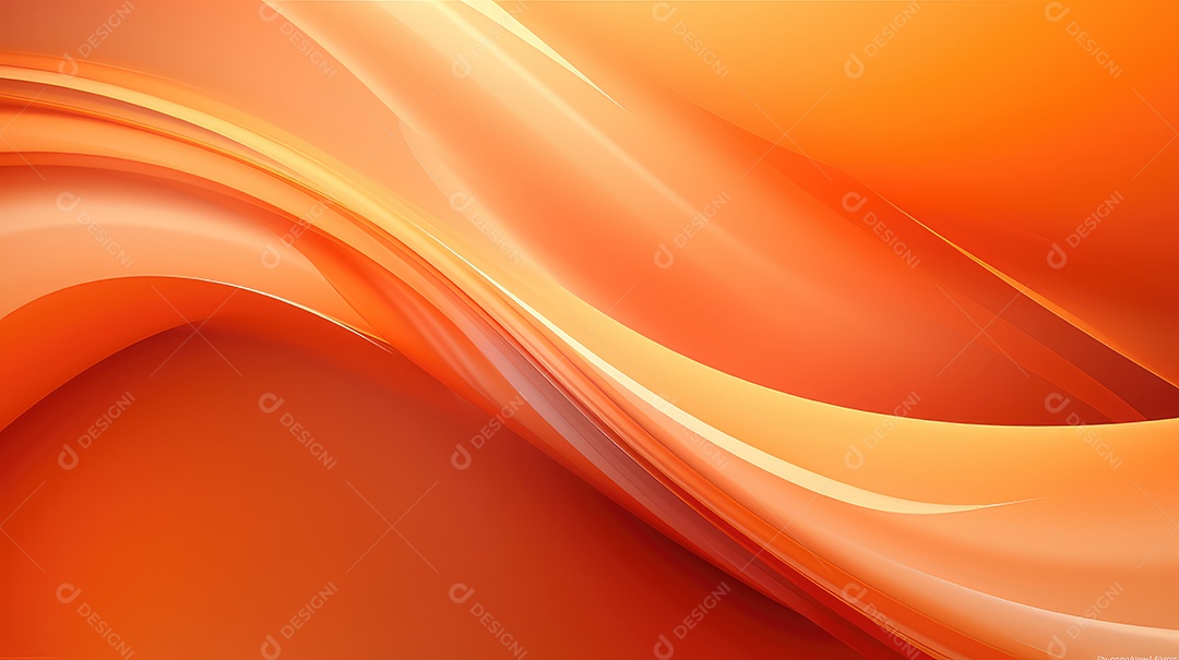 Fundo laranja ondulado abstrato com linhas suaves