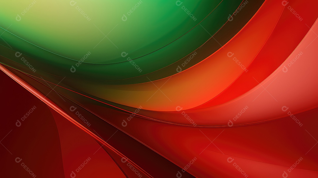 Fundo abstrato ondulado vermelho e verde