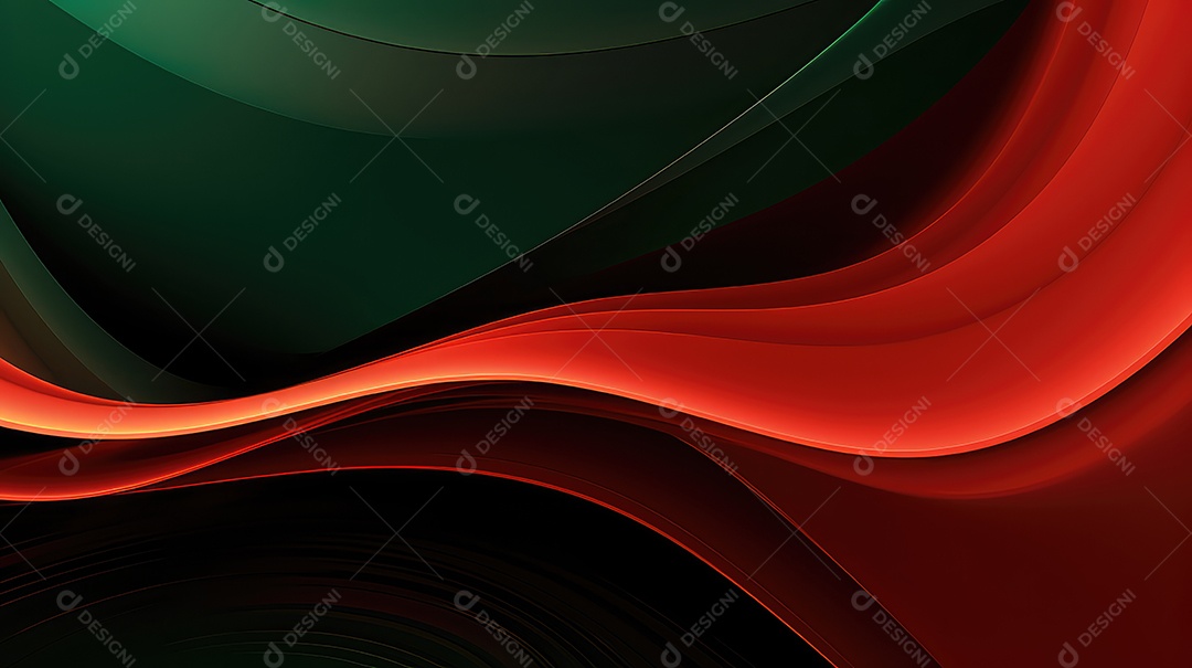 Fundo abstrato ondulado vermelho e verde