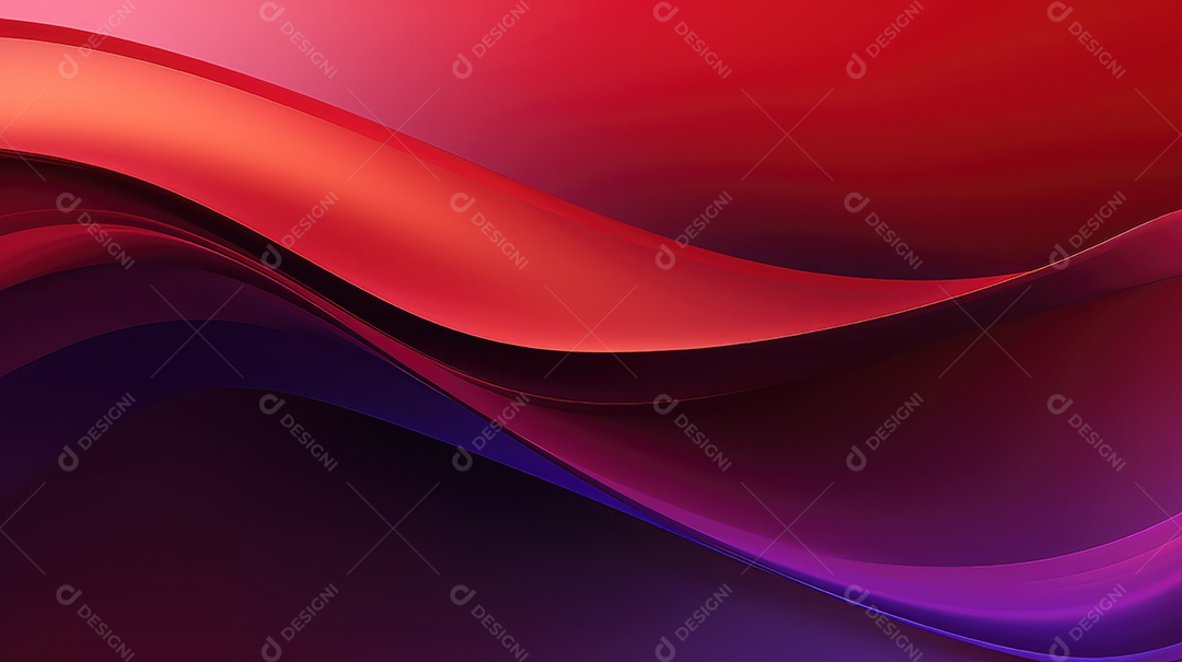 Fundo abstrato com linhas onduladas suaves em cores vermelho e roxo