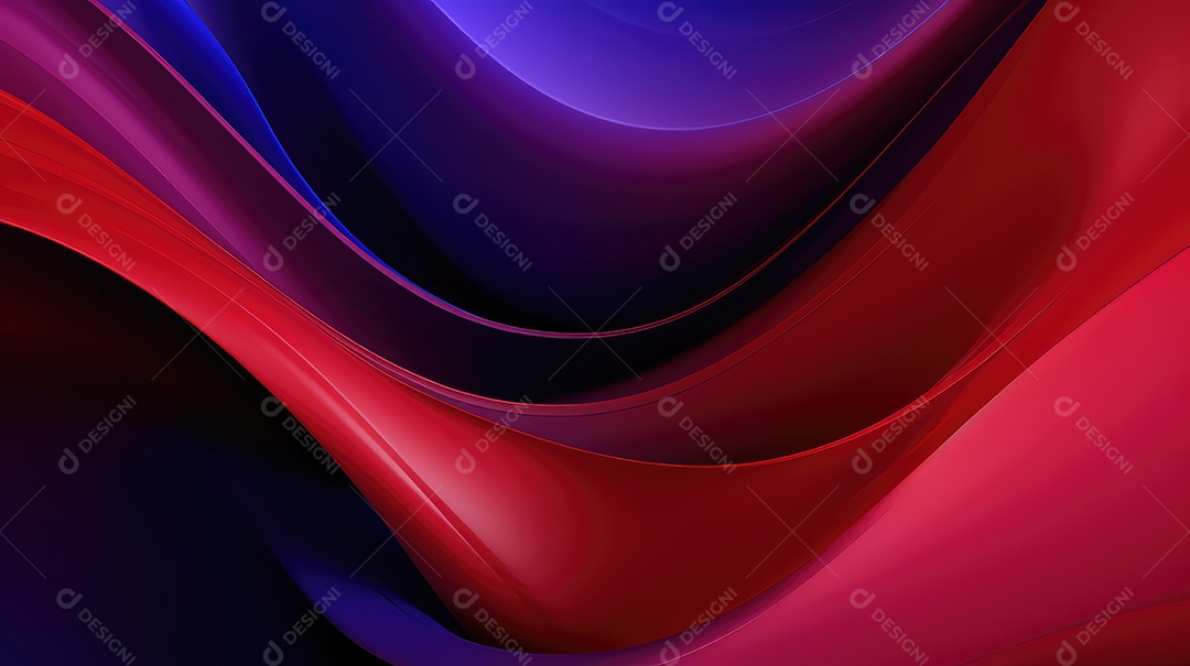 Fundo abstrato com linhas onduladas suaves em cores vermelho e roxo