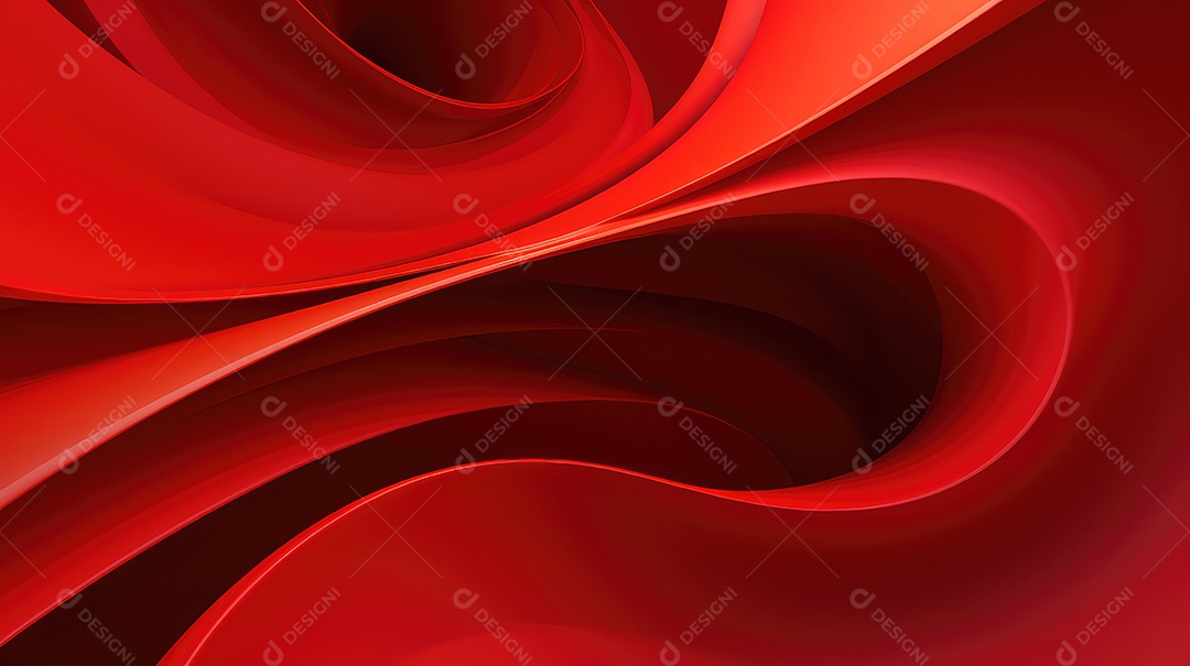 Fundo vermelho abstrato com linhas curvas
