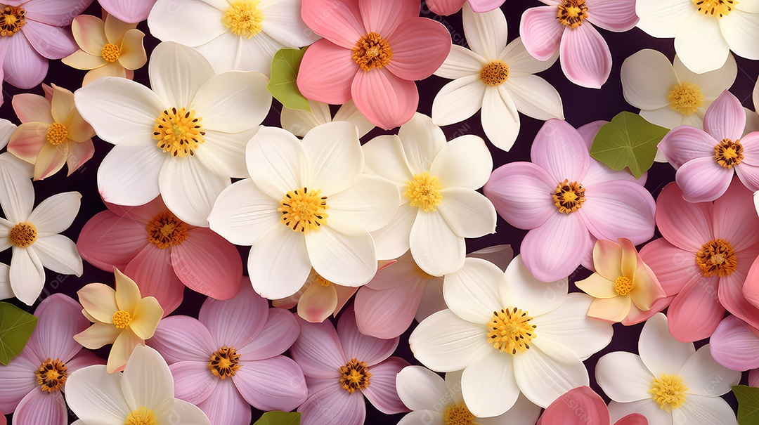 Fundo de padrão de flores sem costura