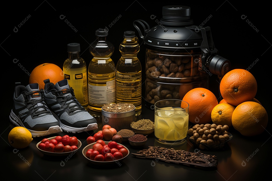 Objetos esportivos na loja