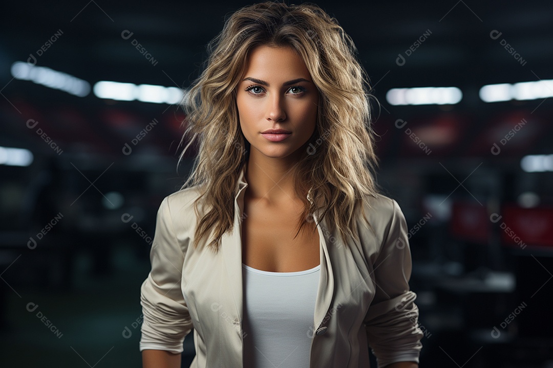 Garota esportiva jogadora de futebol