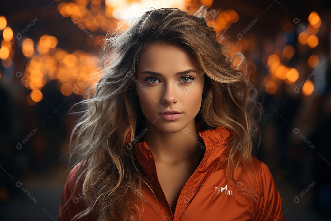 Garota esportiva jogadora de futebol