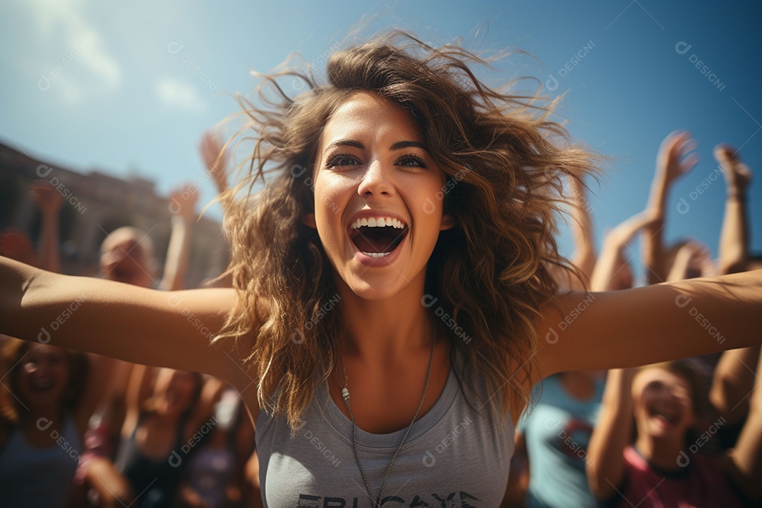 Garota esportiva jogadora de futebol