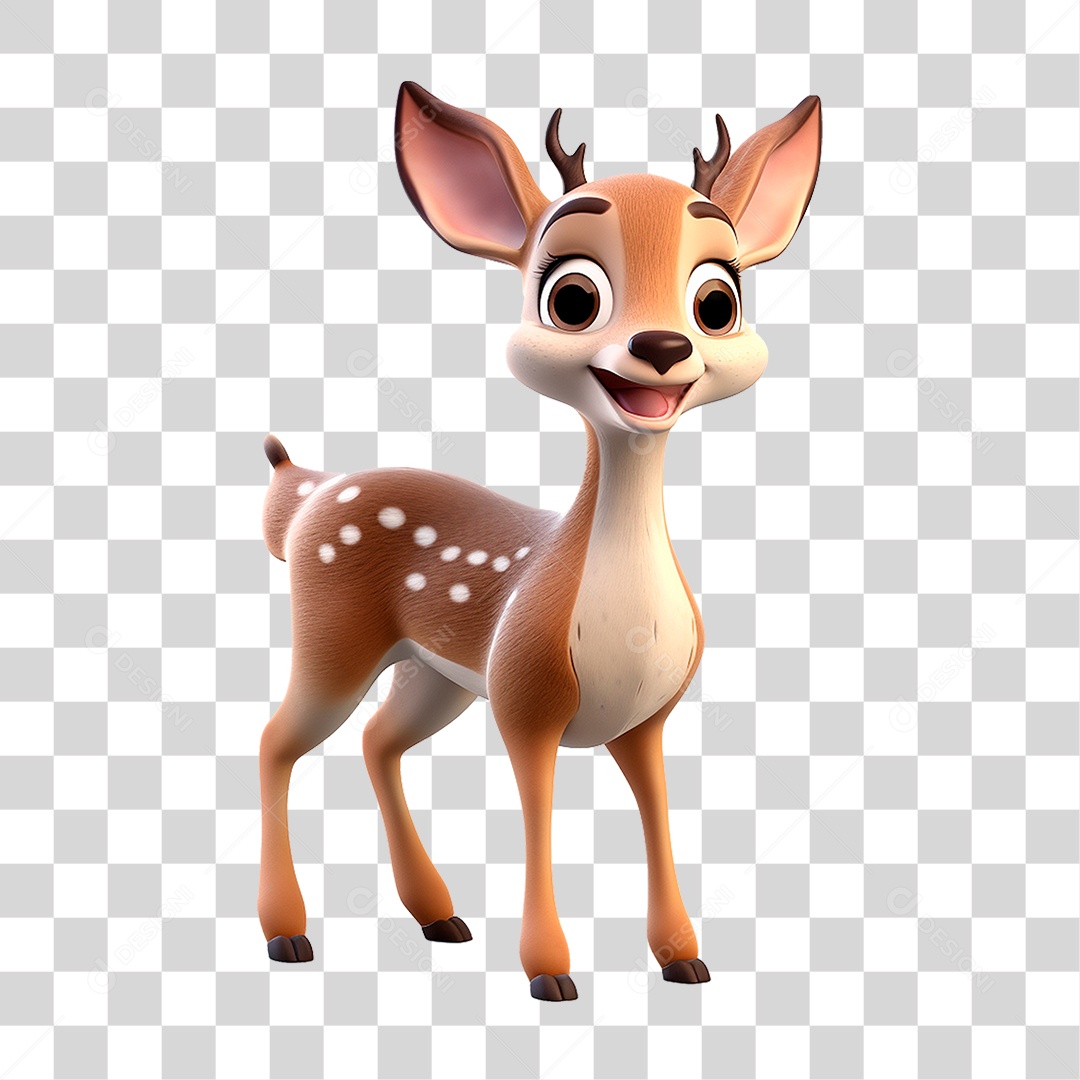 Mascote Cervo PNG Transparente