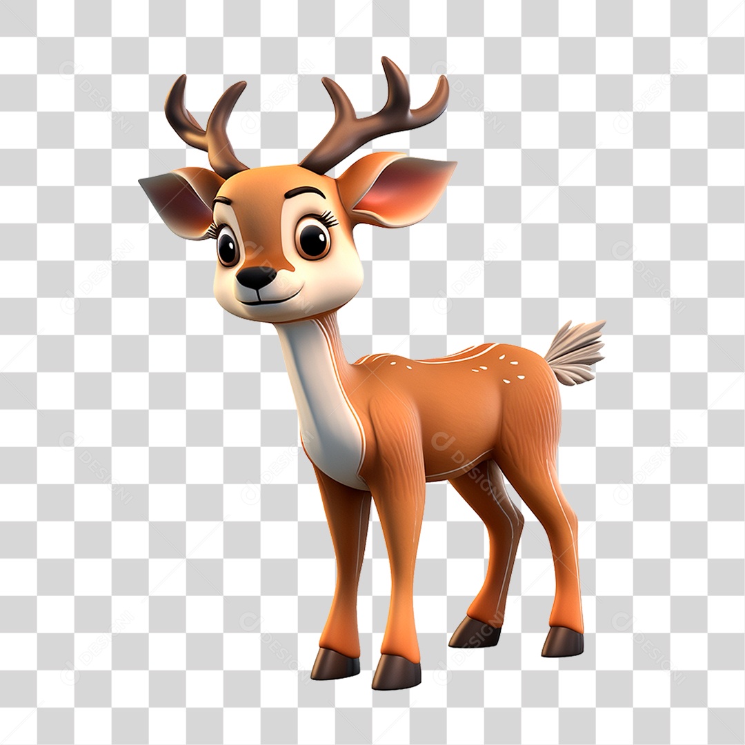 Mascote Cervo PNG Transparente
