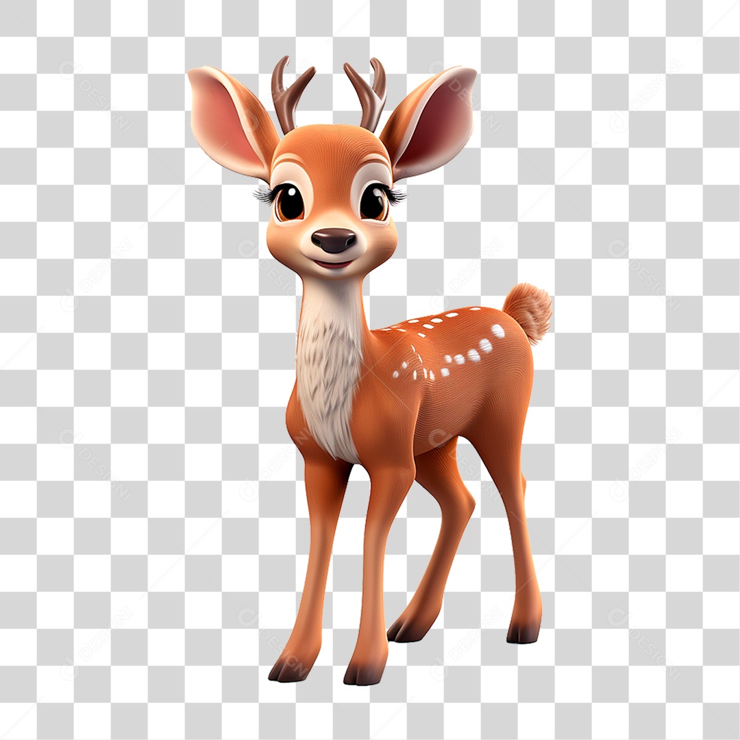 Mascote Cervo PNG Transparente