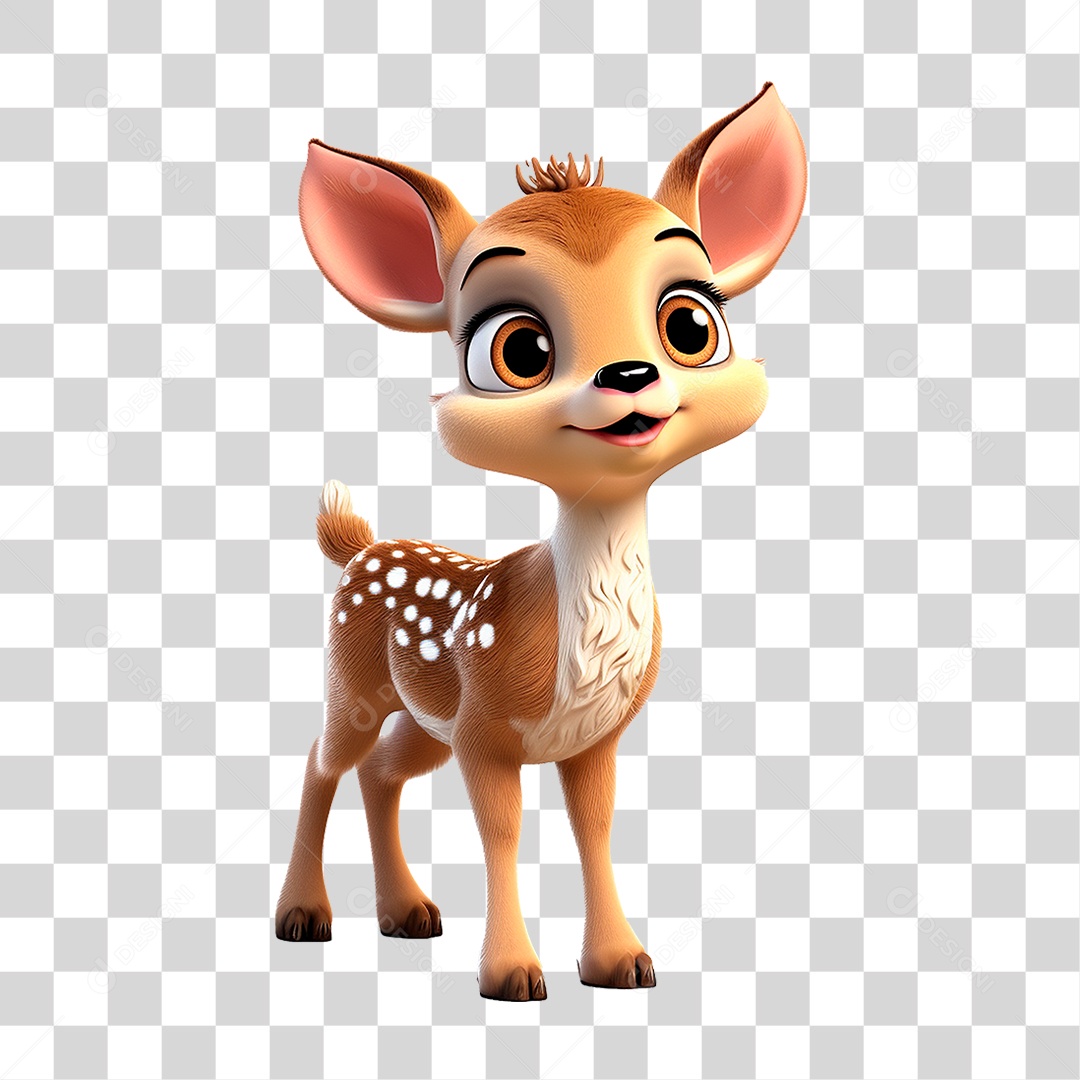 Mascote Cervo PNG Transparente