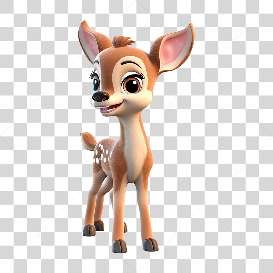 Mascote Cervo PNG Transparente