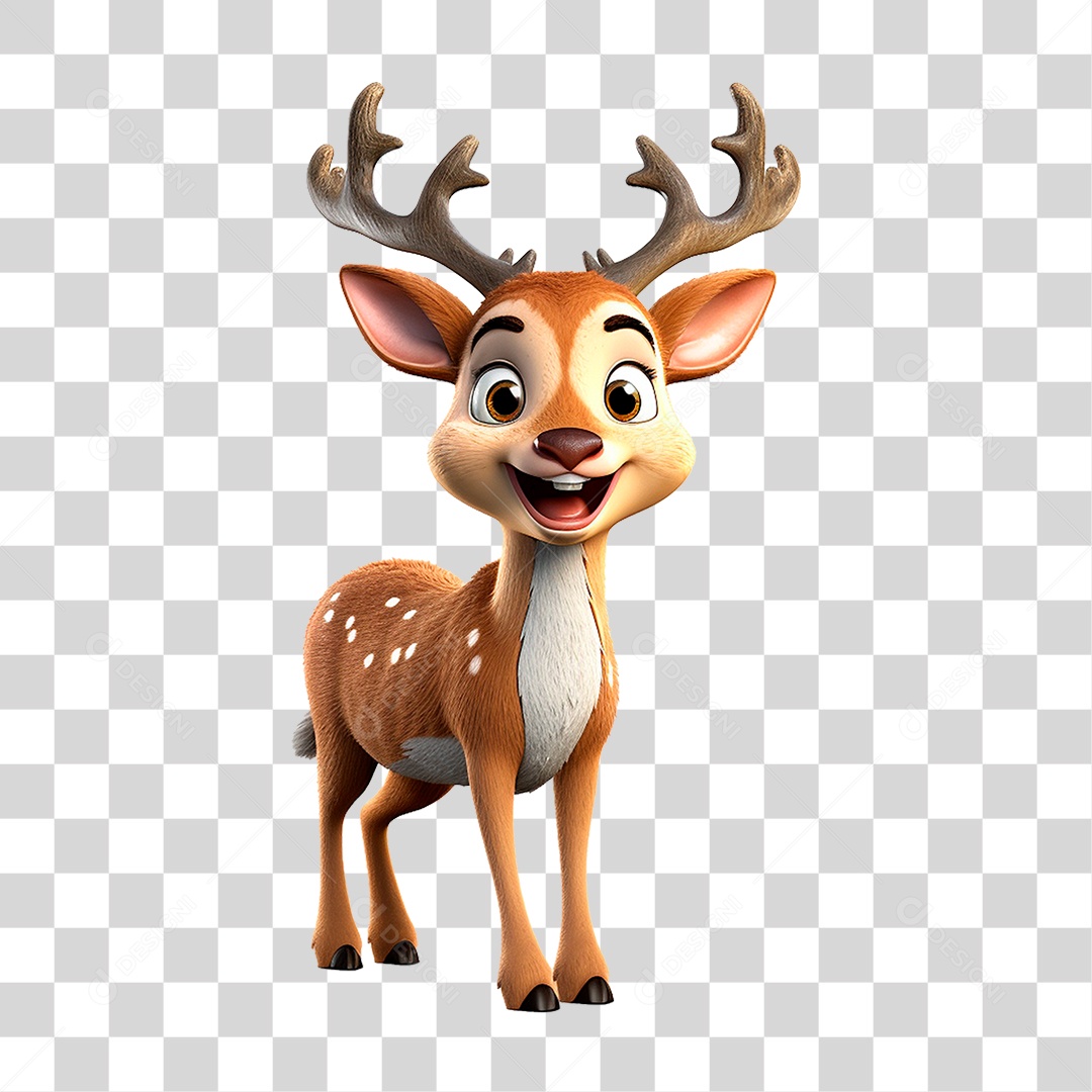 Mascote Cervo PNG Transparente