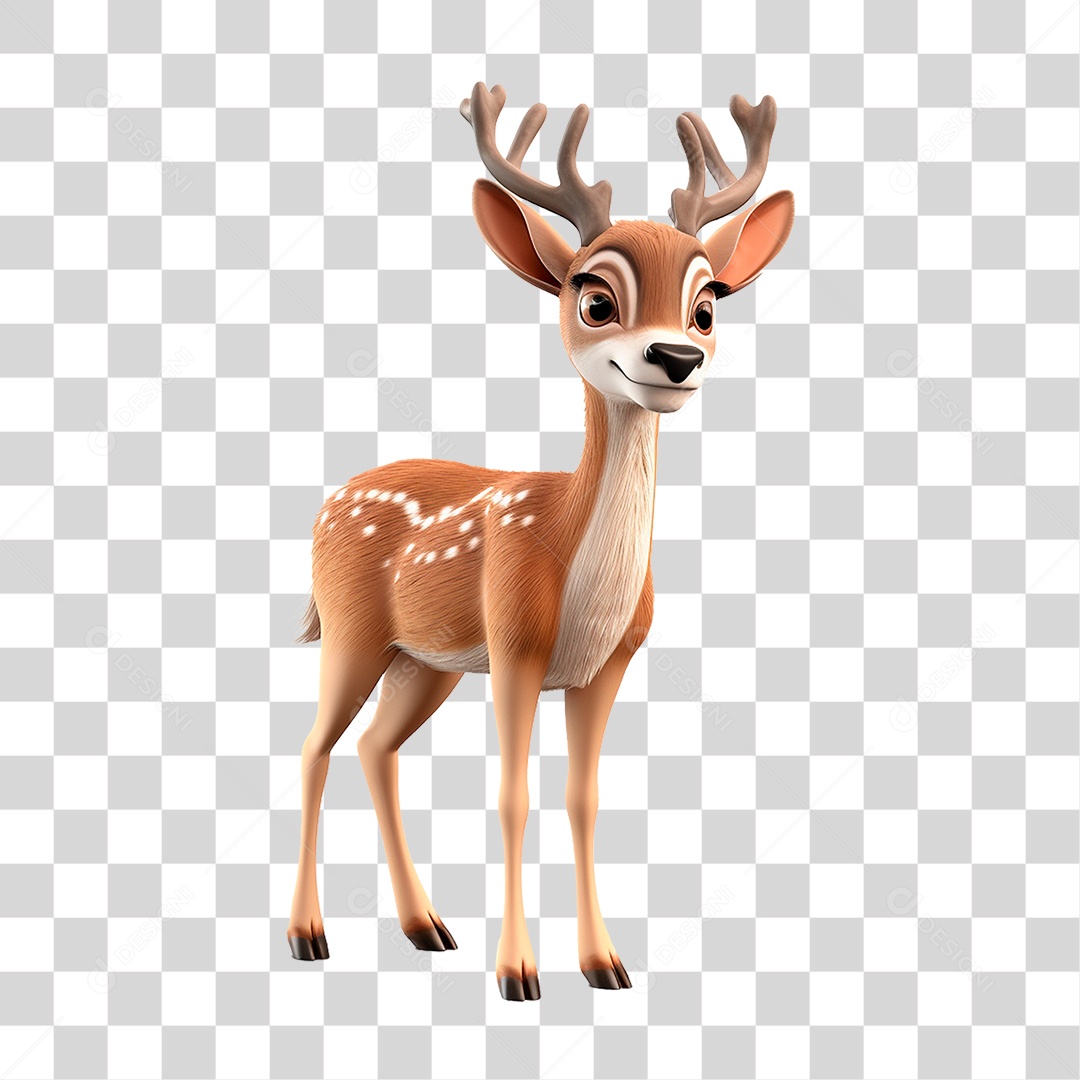 Mascote Cervo PNG Transparente