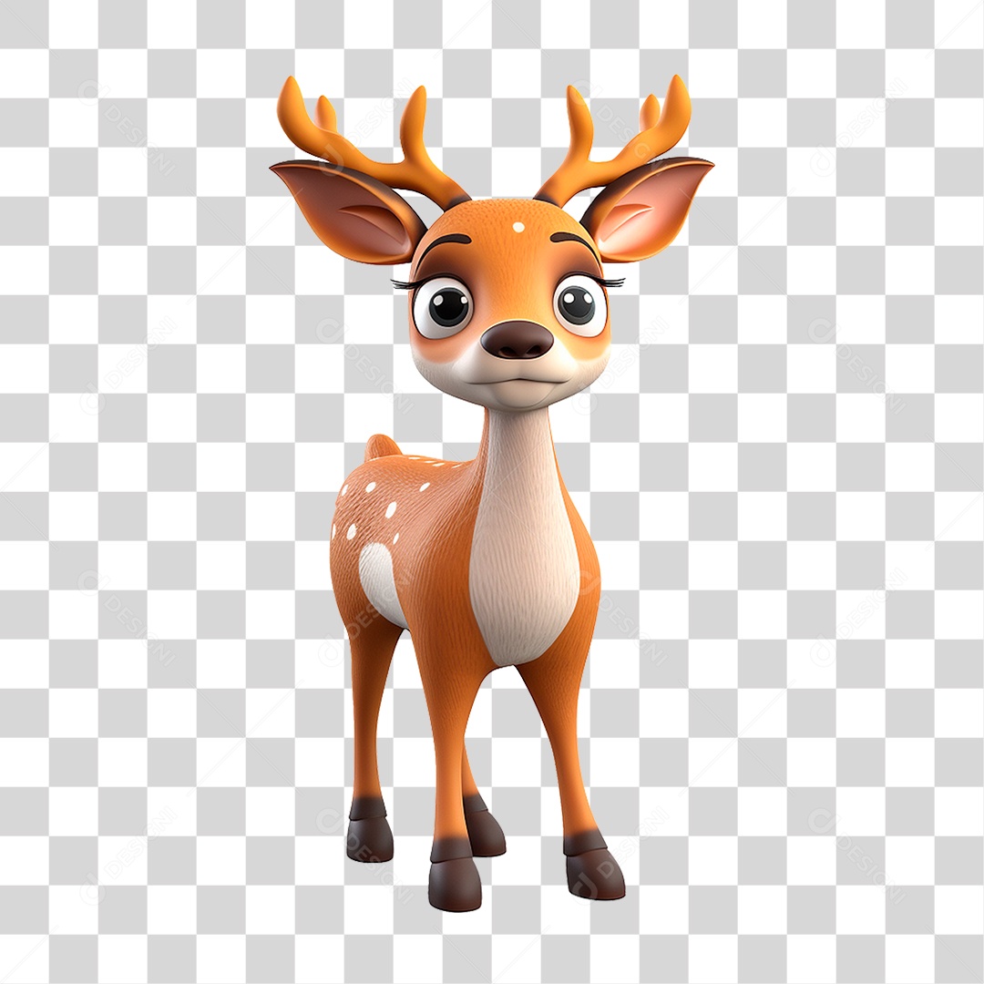 Mascote Cervo PNG Transparente