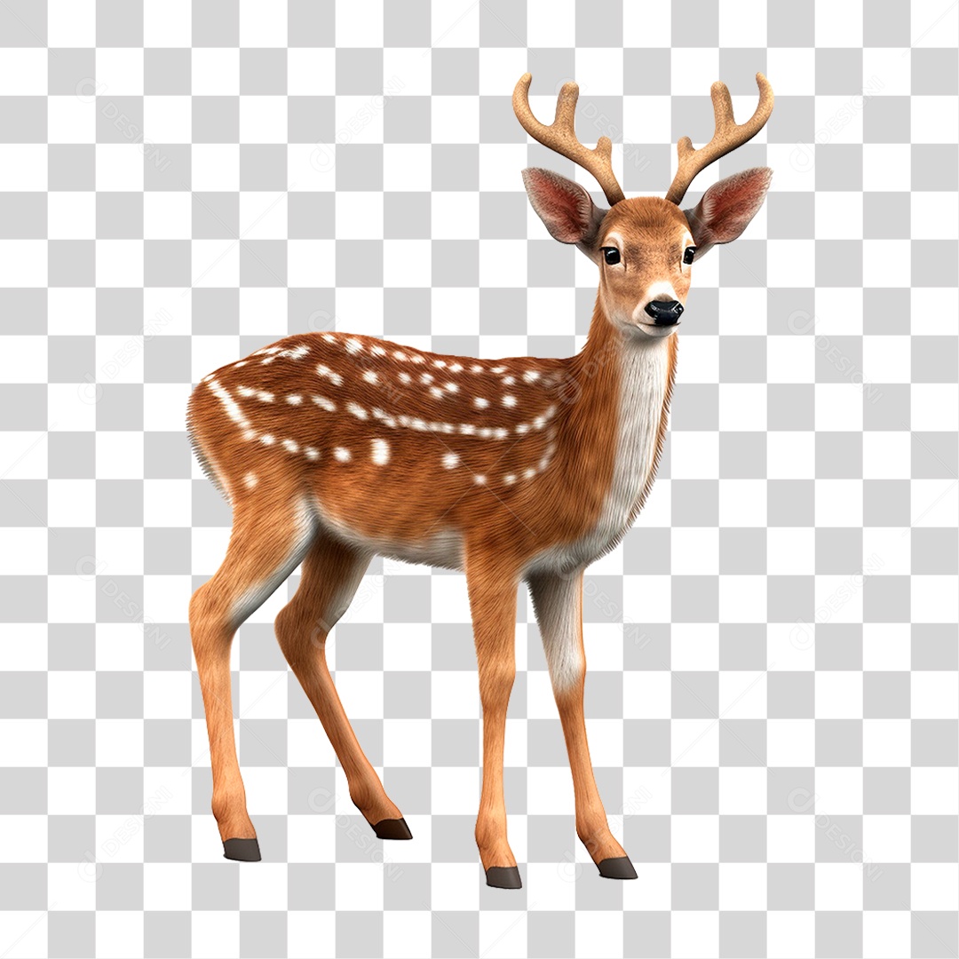 Mascote Cervo PNG Transparente