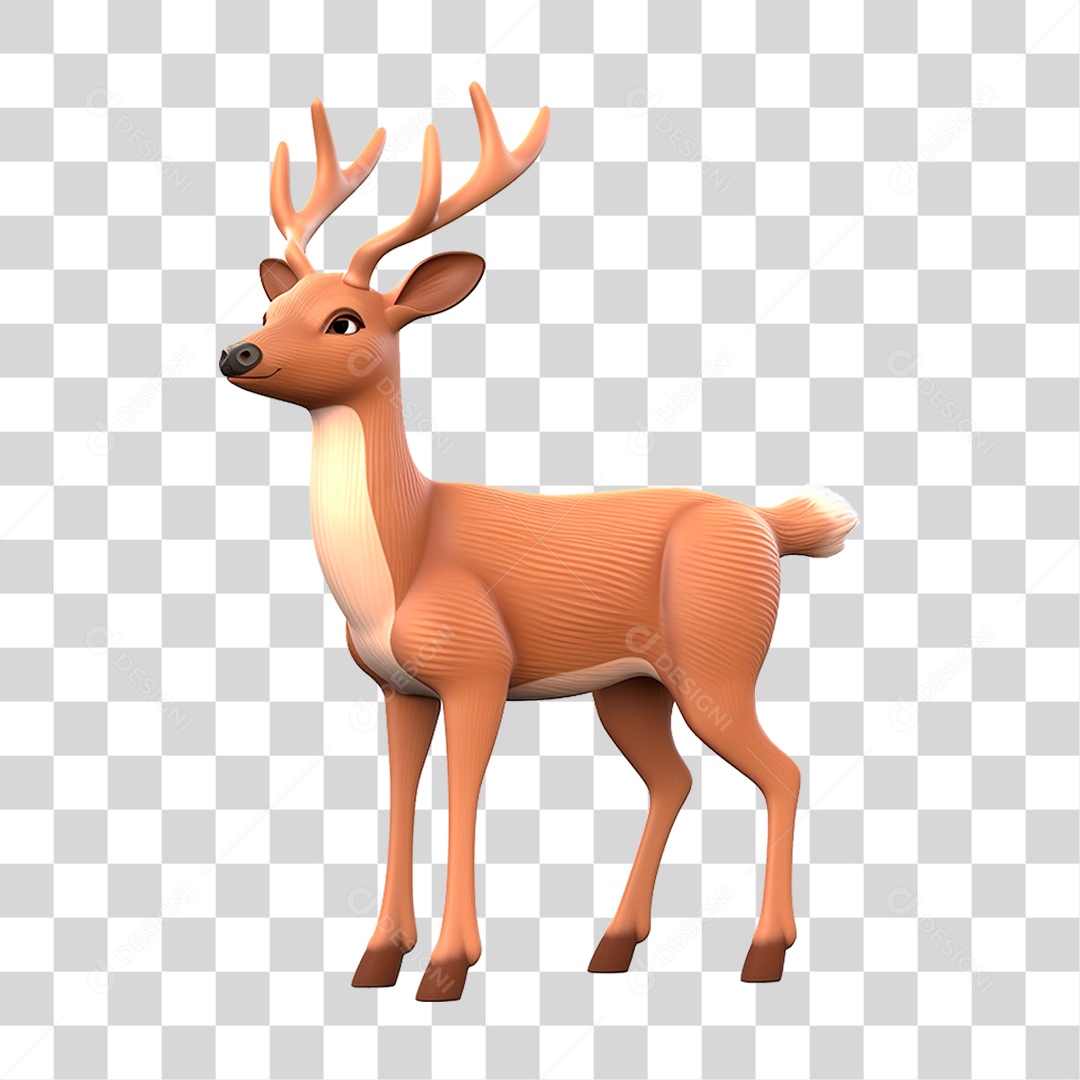 Mascote Cervo PNG Transparente