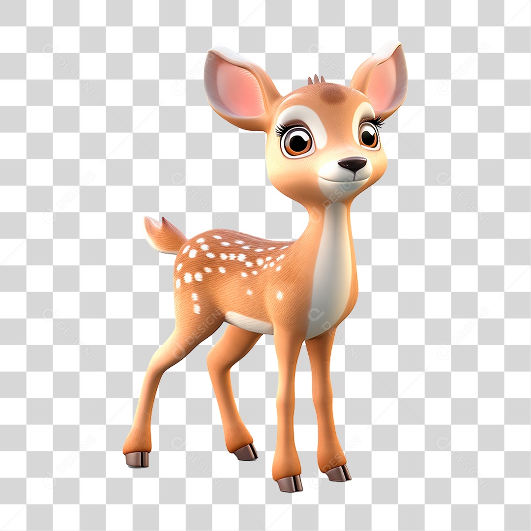 Mascote Cervo PNG Transparente