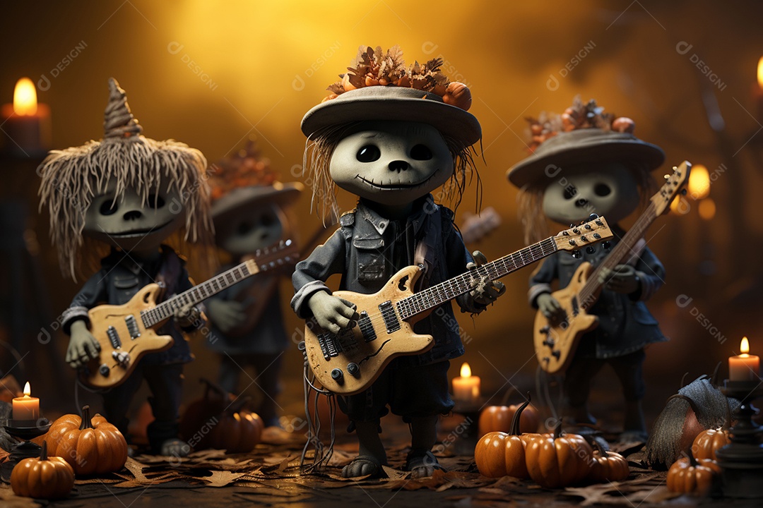 Banda de palco monstrinhos fofos