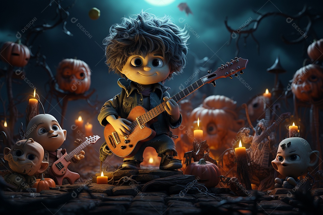 Banda de palco monstrinhos fofos