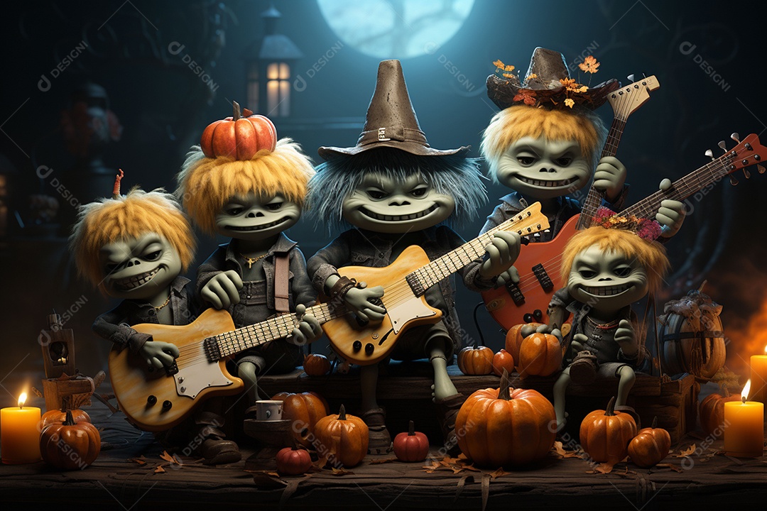 Banda de palco monstrinhos fofos