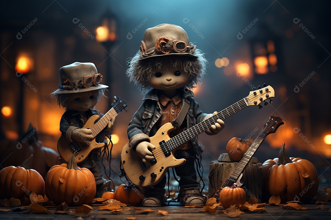 Banda de palco monstrinhos fofos