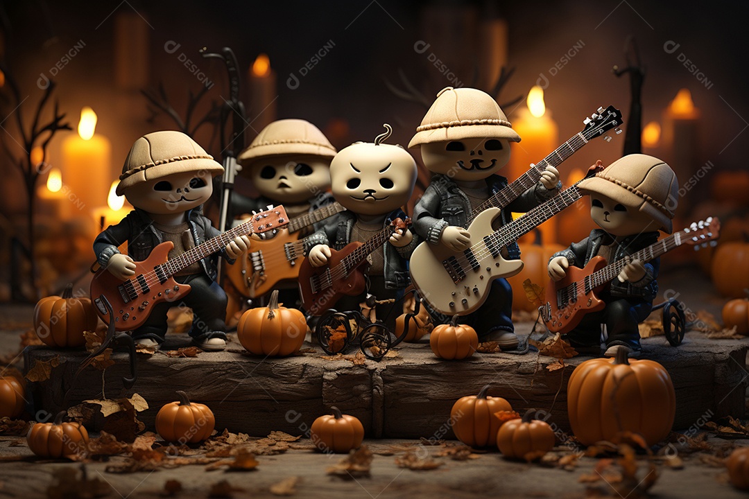 Banda de palco monstrinhos fofos