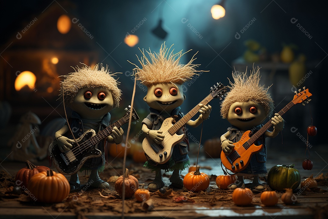 Banda de palco monstrinhos fofos