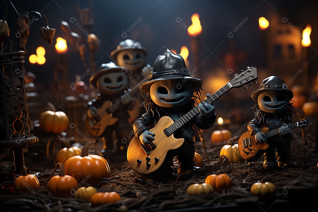 Banda de palco monstrinhos fofos