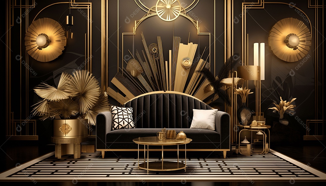 Elegância interior de casa moderna