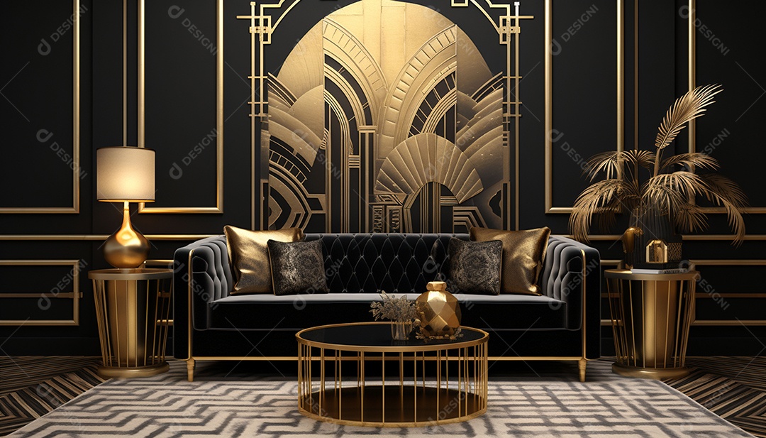 Elegância interior de casa moderna