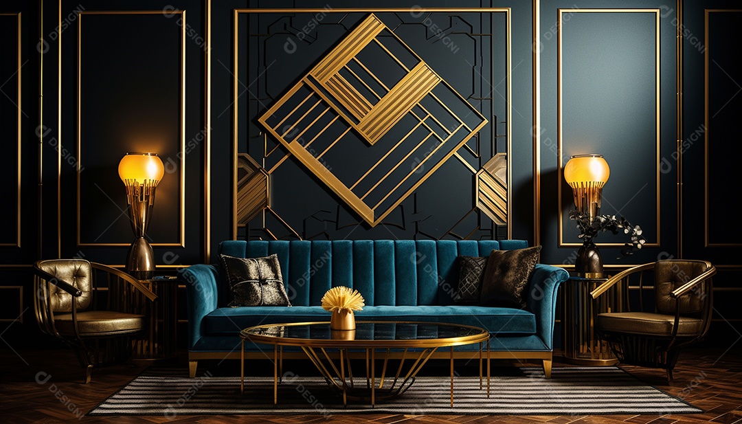 Elegância interior de casa moderna