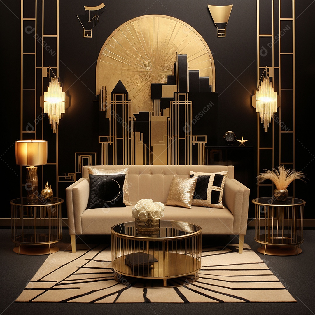 Elegância interior de casa moderna