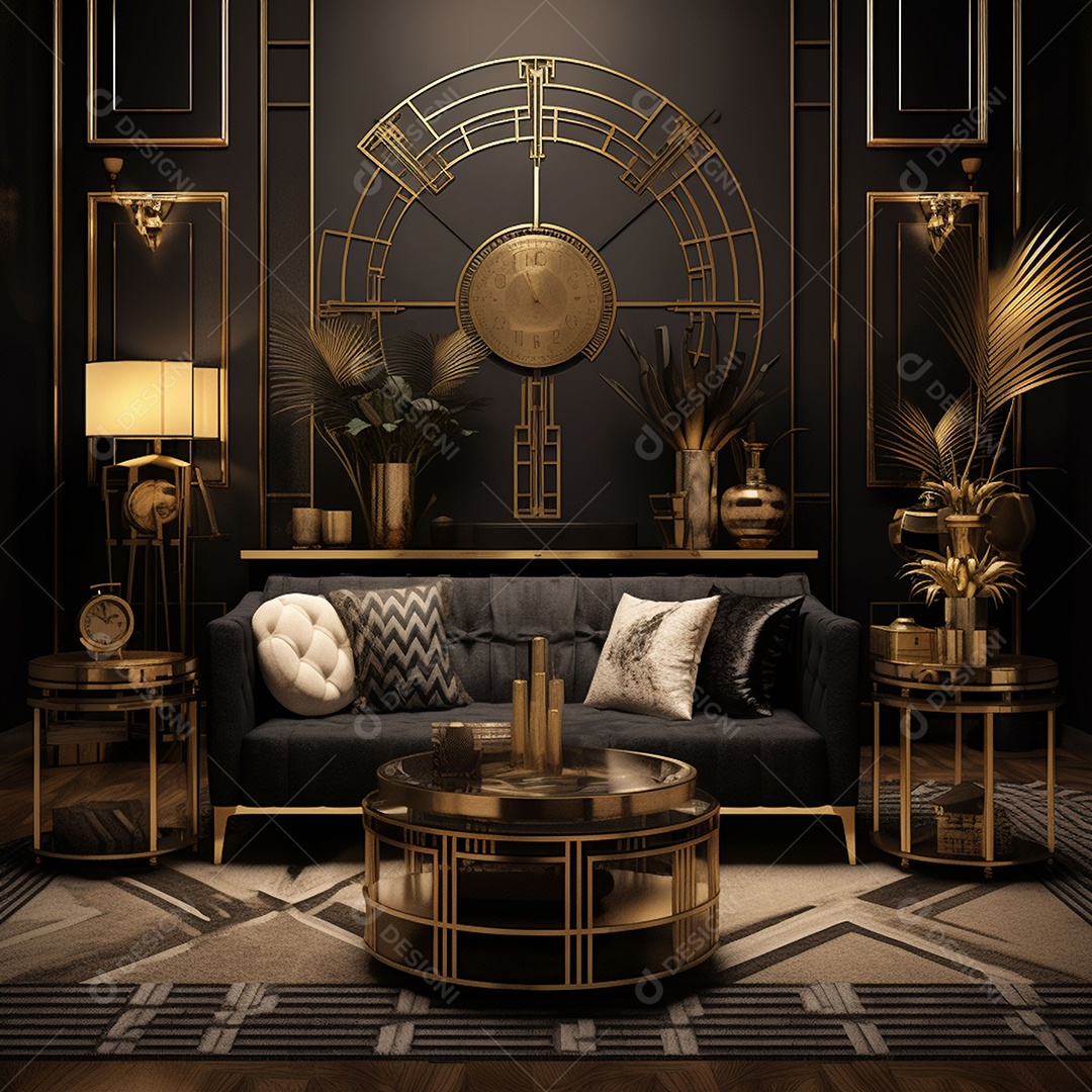 Elegância interior de casa moderna