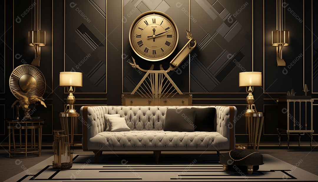 Elegância interior de casa moderna