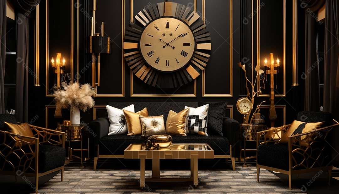 Elegância interior de casa moderna