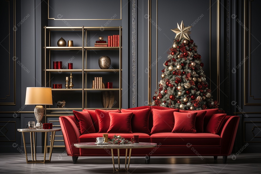 Uma linda decoração de natal e ano novo