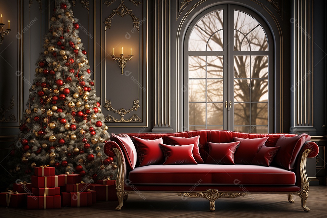 Uma linda decoração de natal e ano novo