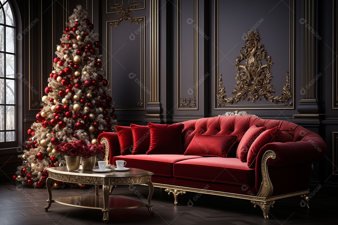 Uma linda decoração de natal e ano novo