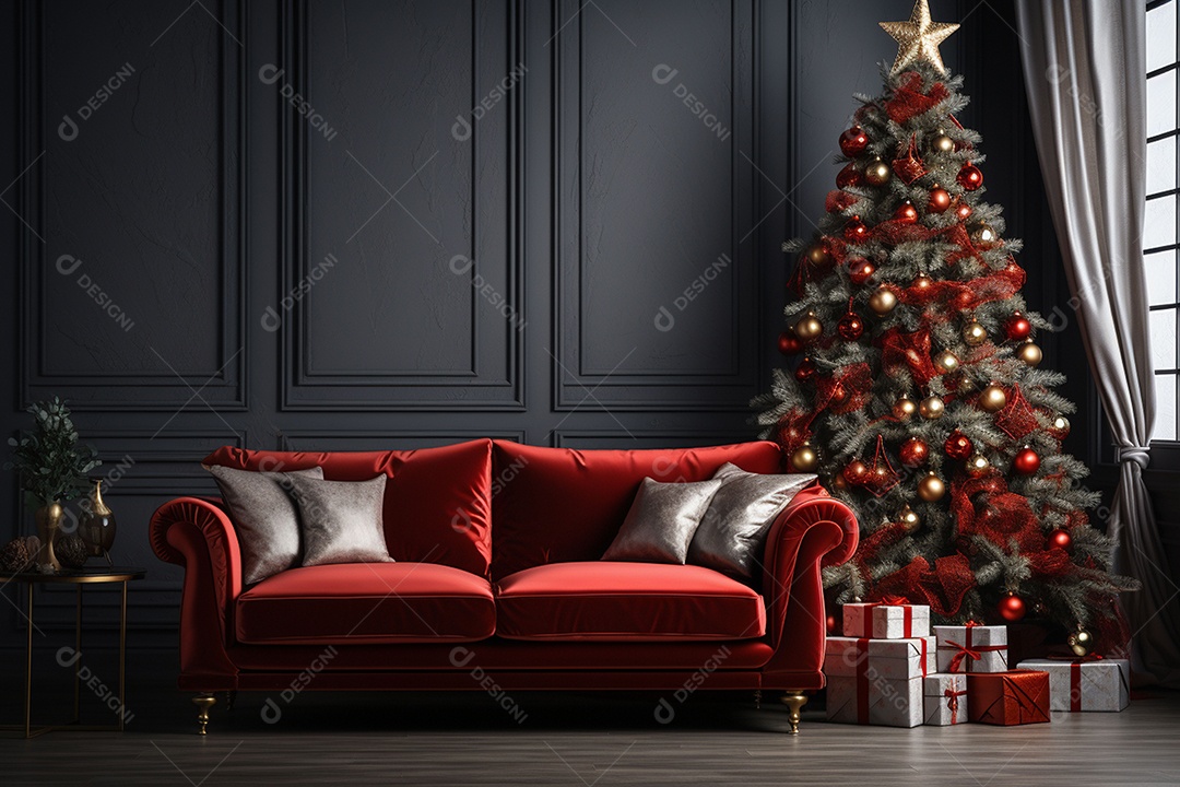 Uma linda decoração de natal e ano novo