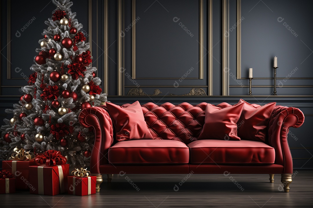 Uma linda decoração de natal e ano novo