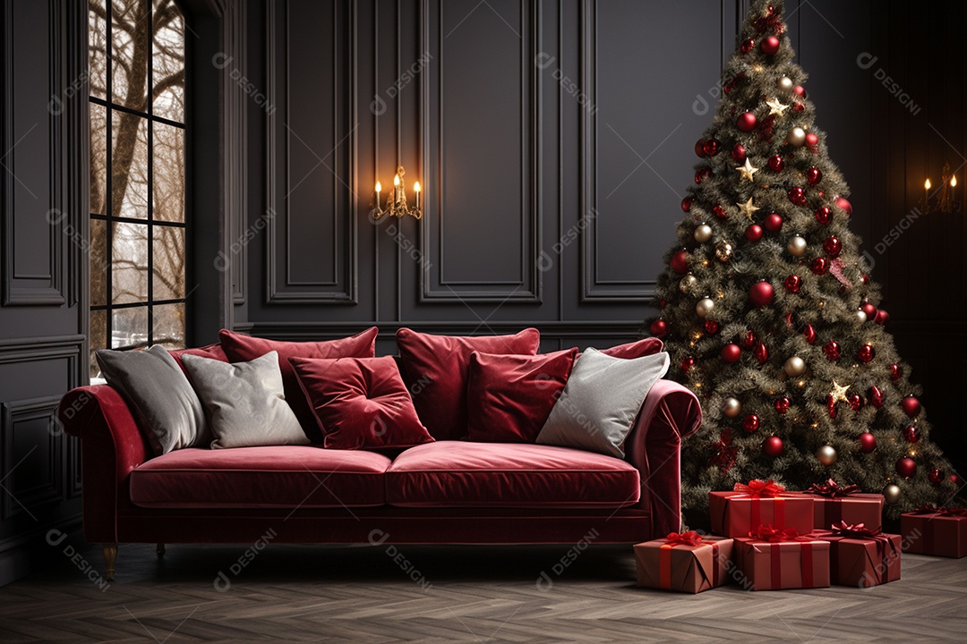 Uma linda decoração de natal e ano novo