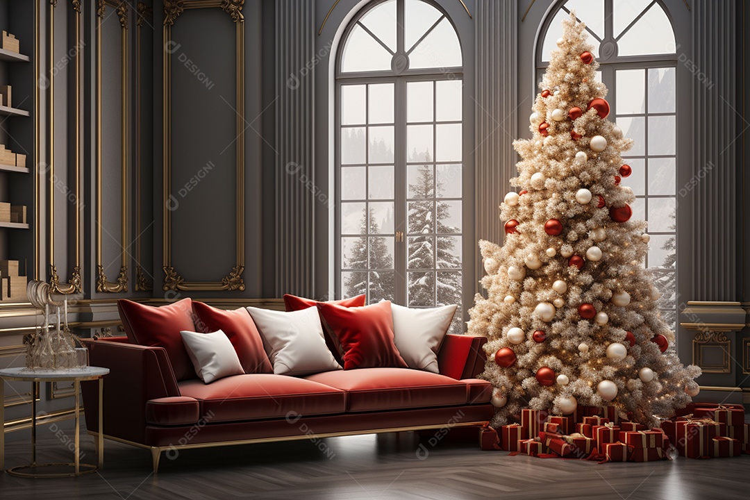 Uma linda decoração de natal e ano novo