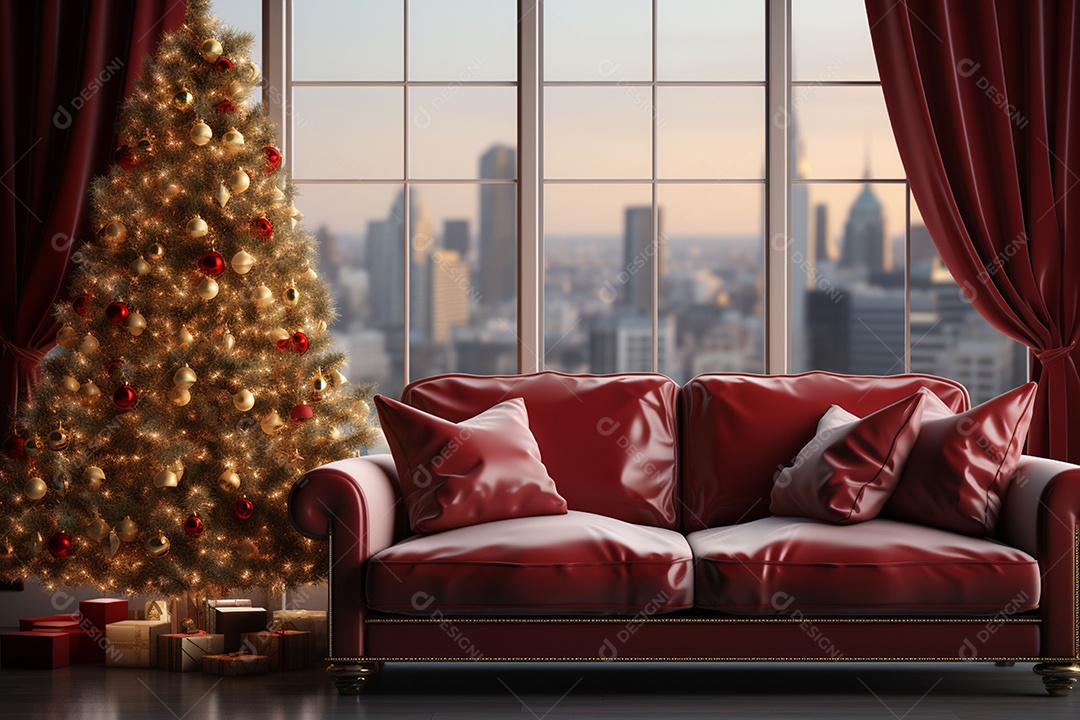 Uma linda decoração de natal e ano novo