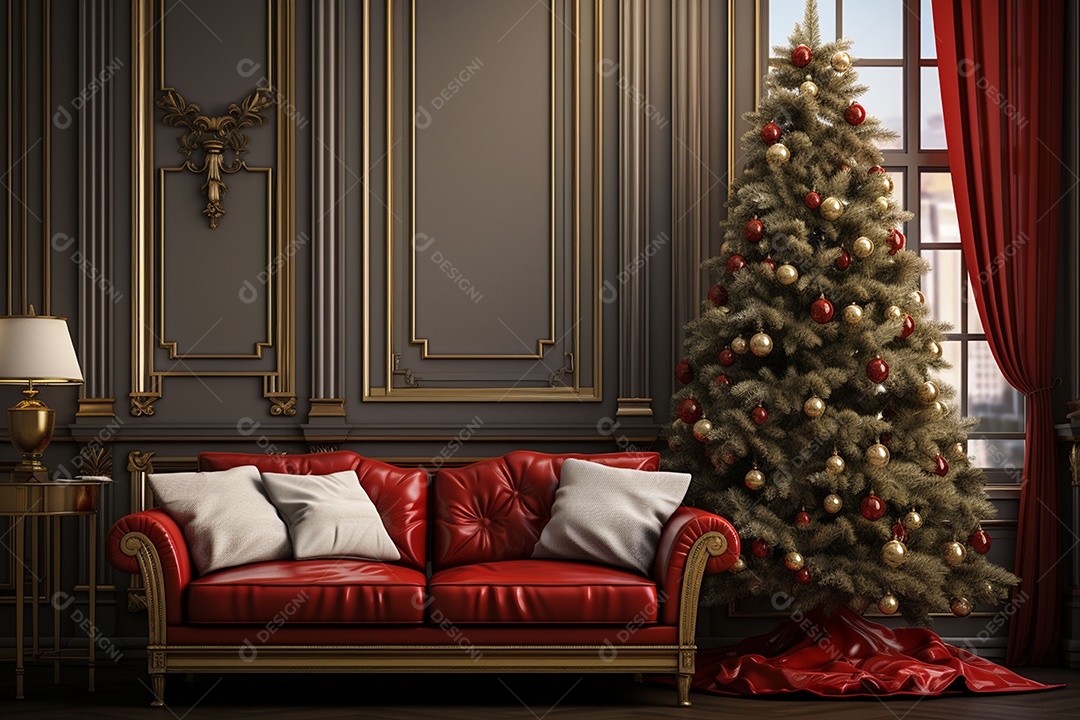 Uma linda decoração de natal e ano novo