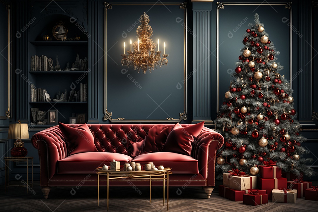 Uma linda decoração de natal e ano novo